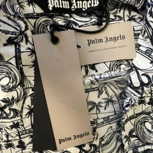 Palm Angels waves-print bowling shirt